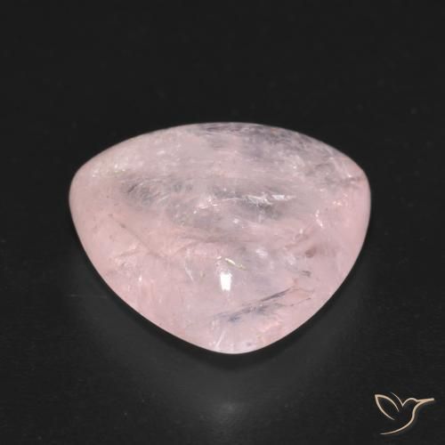 Morganite Rosa medio naturale da 6.66 ct, Taglio trillion, Trasparente