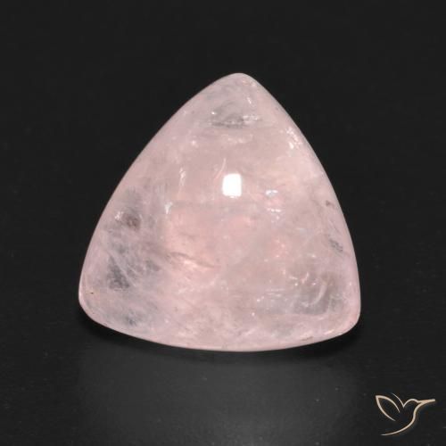 4.17ct Naturale Rosa Corallo Chiaro Morganite, Taglio trillion, Trasparente