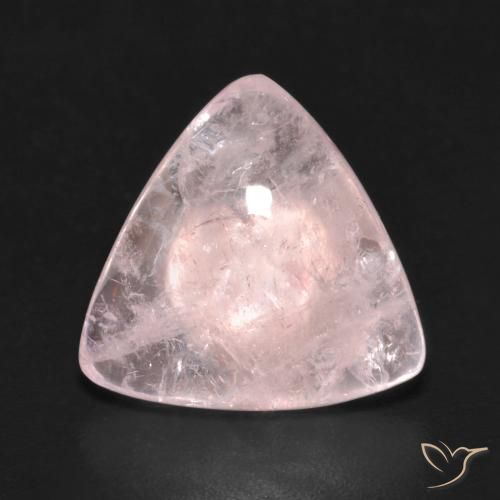 5.39ct Naturale rosa fenicottero Morganite, Taglio trillion, Trasparente