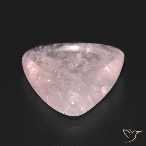 Morganite rosa fenicottero naturale da 5.39 ct, Taglio trillion, Trasparente