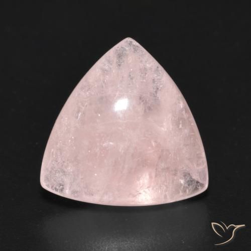 4.90ct Naturale Rosa chiaro Morganite, Taglio trillion, Trasparente