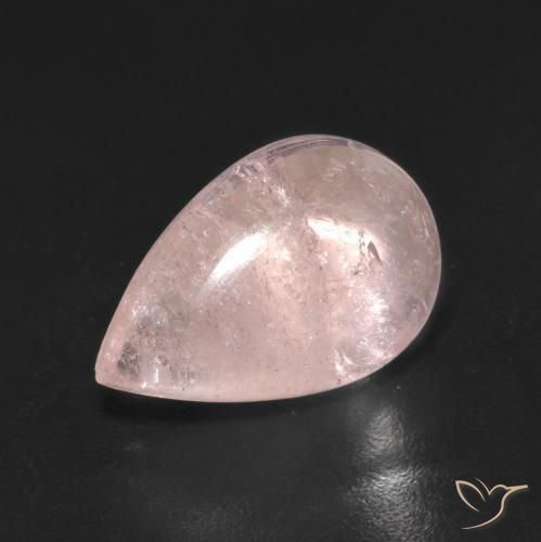 Morganite Rosa chiaro naturale da 4.31 ct, Forma a pera, Trasparente
