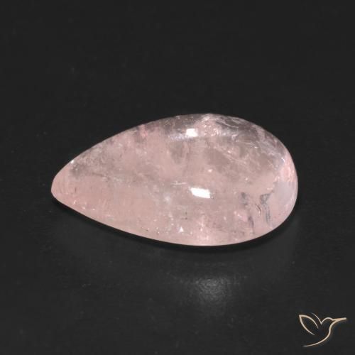 Morganite Rosa chiaro naturale da 4.31 ct, Forma a pera, Trasparente