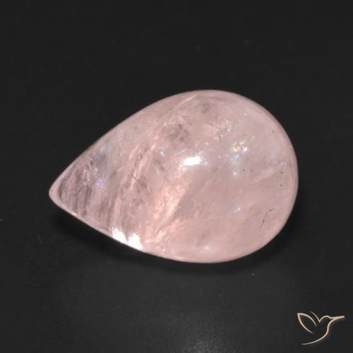 6.83ct Naturale Rosa corallo Morganite, Forma a pera, Trasparente
