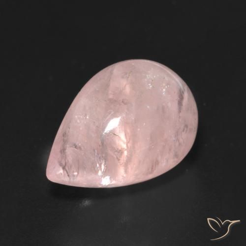 Morganite Rosa corallo naturale da 6.83 ct, Forma a pera, Trasparente