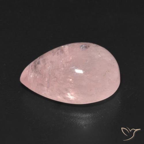Morganite Rosa corallo naturale da 6.83 ct, Forma a pera, Trasparente