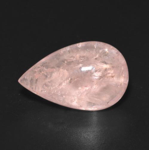 Morganite naturale rosa da 5,61 ct, taglio a pera, trasparente