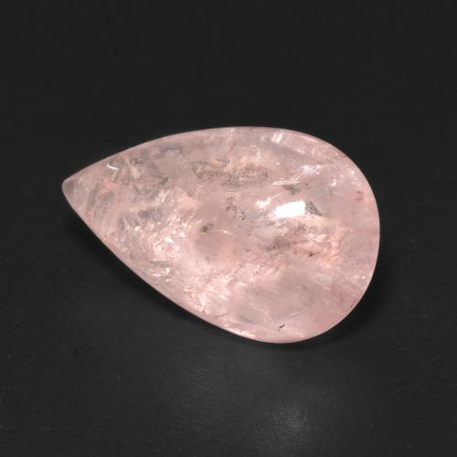Morganite naturale rosa da 5,61 ct, taglio a pera, trasparente