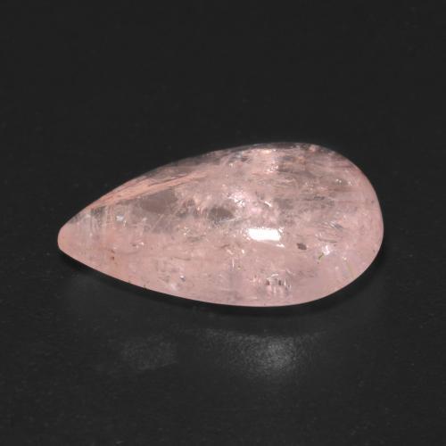 Morganite naturale rosa da 5,61 ct, taglio a pera, trasparente