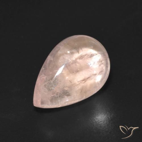 Morganite Rosa medio naturale da 2.70 ct, Forma a pera, Trasparente