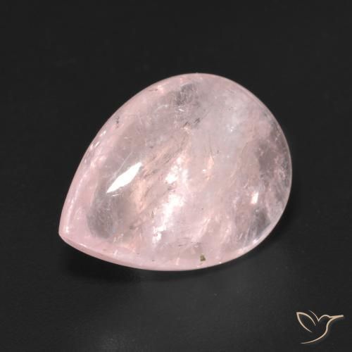 Morganite Rosa corallo naturale da 7.57 ct, Forma a pera, Trasparente