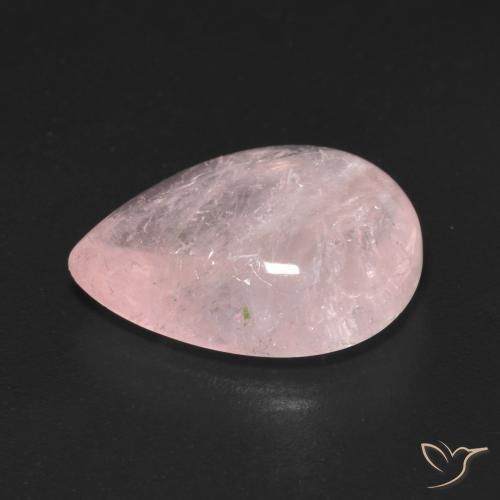 Morganite Rosa corallo naturale da 7.57 ct, Forma a pera, Trasparente