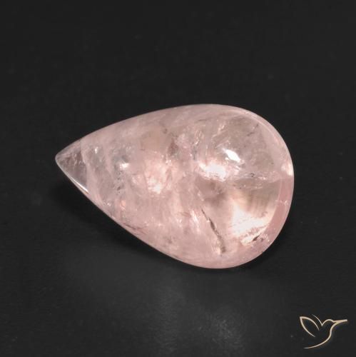 Morganite rosa fenicottero naturale da 3.22 ct, Forma a pera, Trasparente