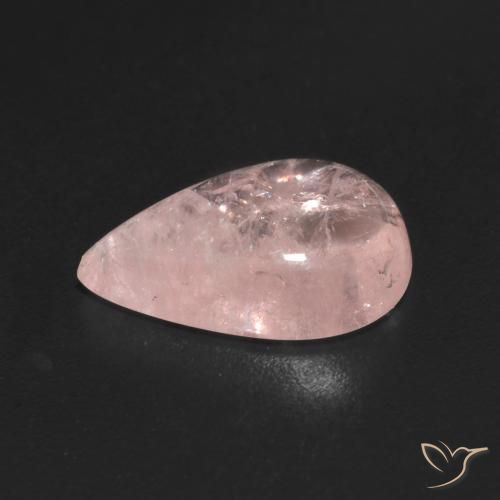 Morganite rosa fenicottero naturale da 3.22 ct, Forma a pera, Trasparente