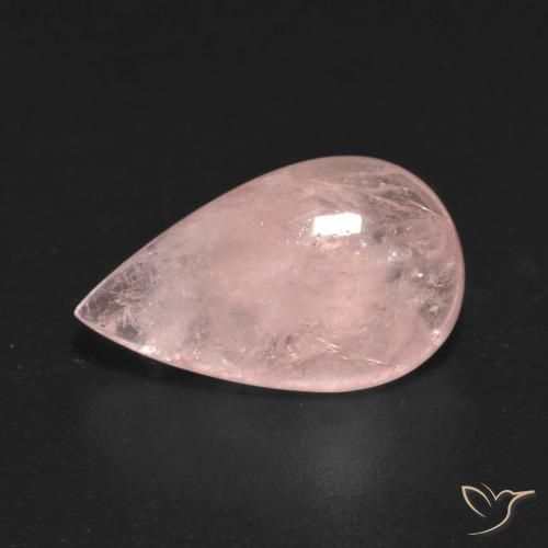4.49ct Naturale rosa fenicottero Morganite, Forma a pera, Trasparente