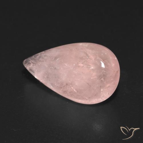 Morganite rosa fenicottero naturale da 4.49 ct, Forma a pera, Trasparente