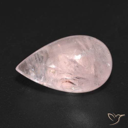 7.14ct Naturale Rosa chiaro Morganite, Forma a pera, Trasparente