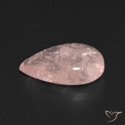 Morganite Rosa chiaro naturale da 3.66 ct, Forma a pera, Trasparente