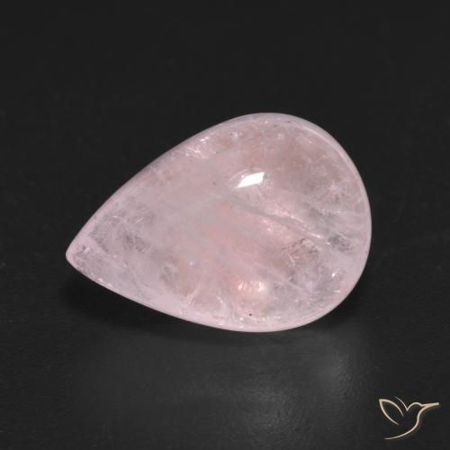 5.89ct Naturale Rosa chiaro Morganite, Forma a pera, Trasparente