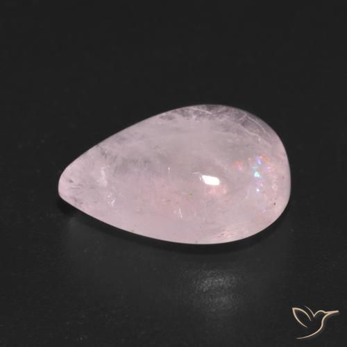 Morganite Rosa chiaro naturale da 5.89 ct, Forma a pera, Trasparente