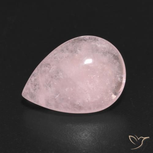 4.31ct Naturale Rosa pesca chiara Morganite, Forma a pera, Trasparente