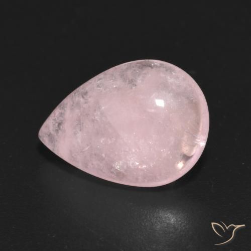 Morganite Rosa pesca chiara naturale da 4.31 ct, Forma a pera, Trasparente