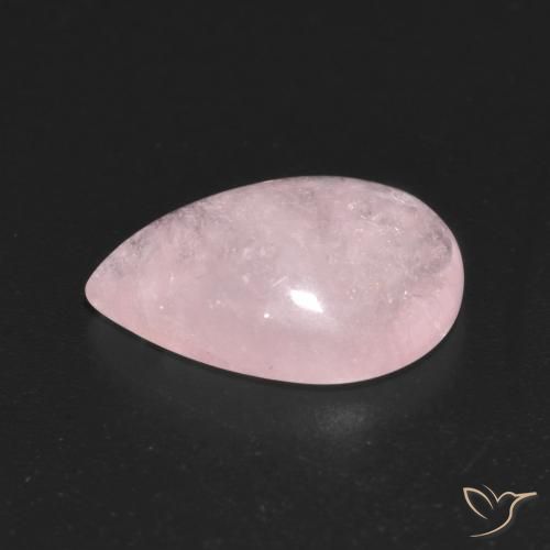 Morganite Rosa pesca chiara naturale da 4.31 ct, Forma a pera, Trasparente