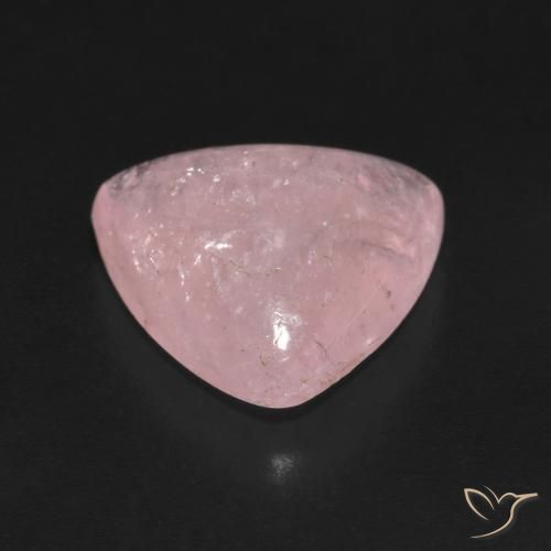 Morganite Rosa medio naturale da 6.30 ct, Taglio trillion, Traslucido