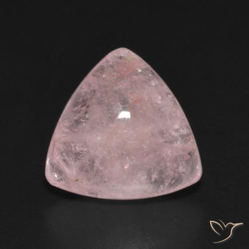 4.18ct Naturale Rosa Corallo Chiaro Morganite, Taglio trillion, Trasparente