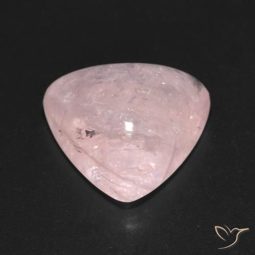 Morganite Rosa rosa naturale da 7.14 ct, Taglio trillion, Trasparente