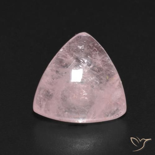 3.93ct Naturale Rosa corallo Morganite, Taglio trillion, Trasparente