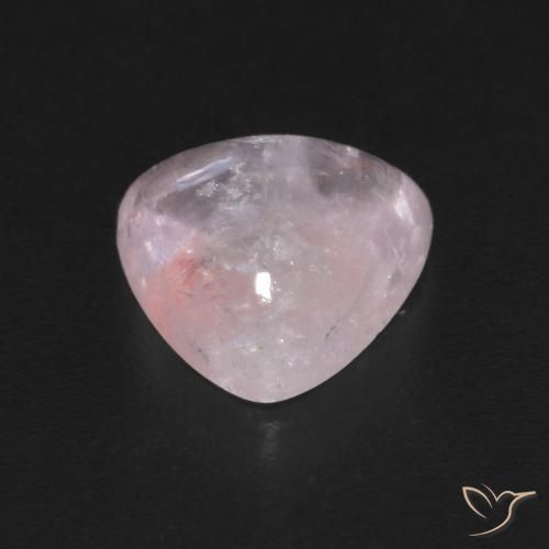 Morganite Rosa corallo naturale da 1.93 ct, Taglio trillion, Trasparente