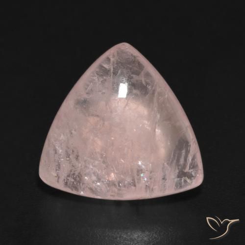 5.37ct Naturale Rosa Corallo Chiaro Morganite, Taglio trillion, Trasparente