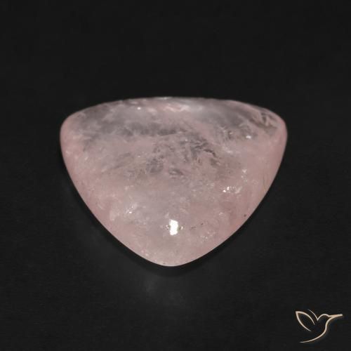 Morganite Rosa Corallo Chiaro naturale da 5.37 ct, Taglio trillion, Trasparente