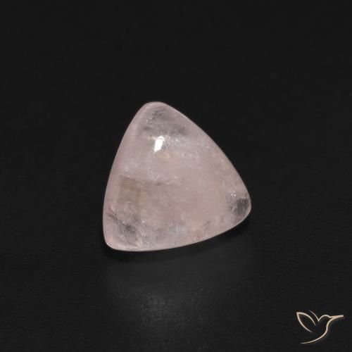 Morganite rosa fenicottero naturale da 1.70 ct, Taglio trillion, Trasparente