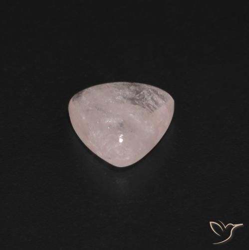 Morganite rosa fenicottero naturale da 1.70 ct, Taglio trillion, Trasparente