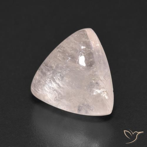 Morganite rosa fenicottero naturale da 3.65 ct, Taglio trillion, Trasparente