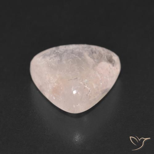 Morganite rosa fenicottero naturale da 3.65 ct, Taglio trillion, Trasparente