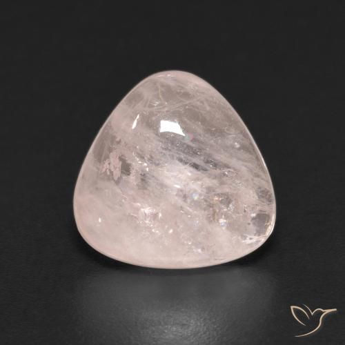 3.01ct Naturale rosa fenicottero Morganite, Taglio trillion, Trasparente