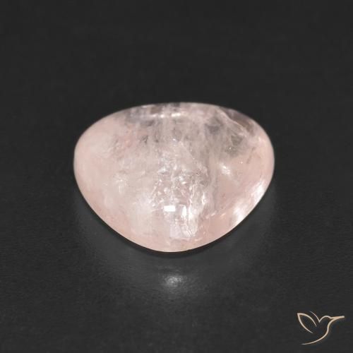 Morganite rosa fenicottero naturale da 3.01 ct, Taglio trillion, Trasparente