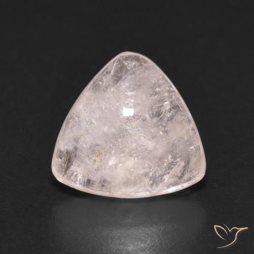 2.95ct Naturale rosa fenicottero Morganite, Taglio trillion, Trasparente
