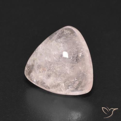Morganite rosa fenicottero naturale da 2.95 ct, Taglio trillion, Trasparente