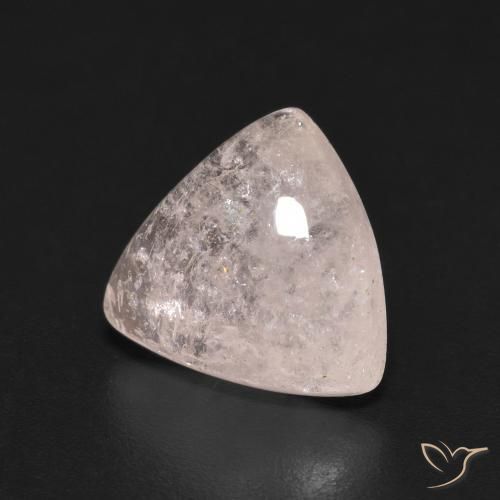 Morganite rosa fenicottero naturale da 2.83 ct, Taglio trillion, Trasparente