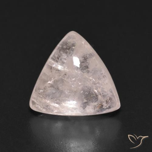 3.09ct Naturale Rosa chiaro Morganite, Taglio trillion, Trasparente