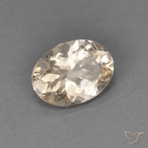Morganite Dorato chiaro naturale da 1.12 ct, Ovale, VS
