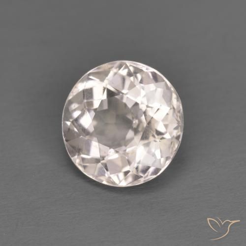 Morganite Rosa Molto Chiaro naturale da 1.35 ct, Rotondo, VVS