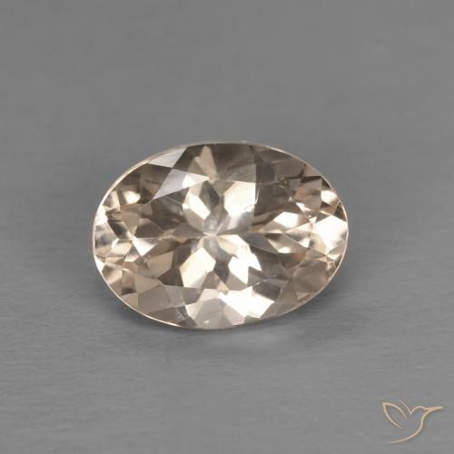 1.14ct Naturale Rosa salmone Morganite, Ovale, VVS-VS