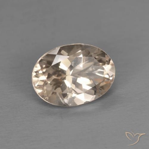 Morganite Rosa salmone naturale da 1.14 ct, Ovale, VVS-VS