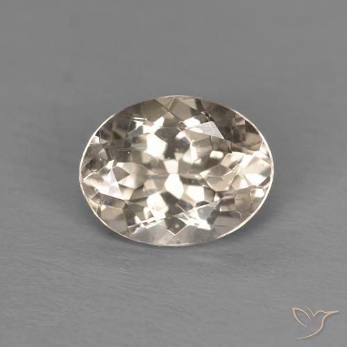 1.06ct Naturale Dorato chiaro Morganite, Ovale, VVS-VS