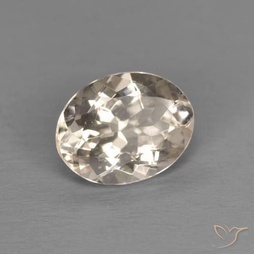 Morganite Dorato chiaro naturale da 1.06 ct, Ovale, VVS-VS